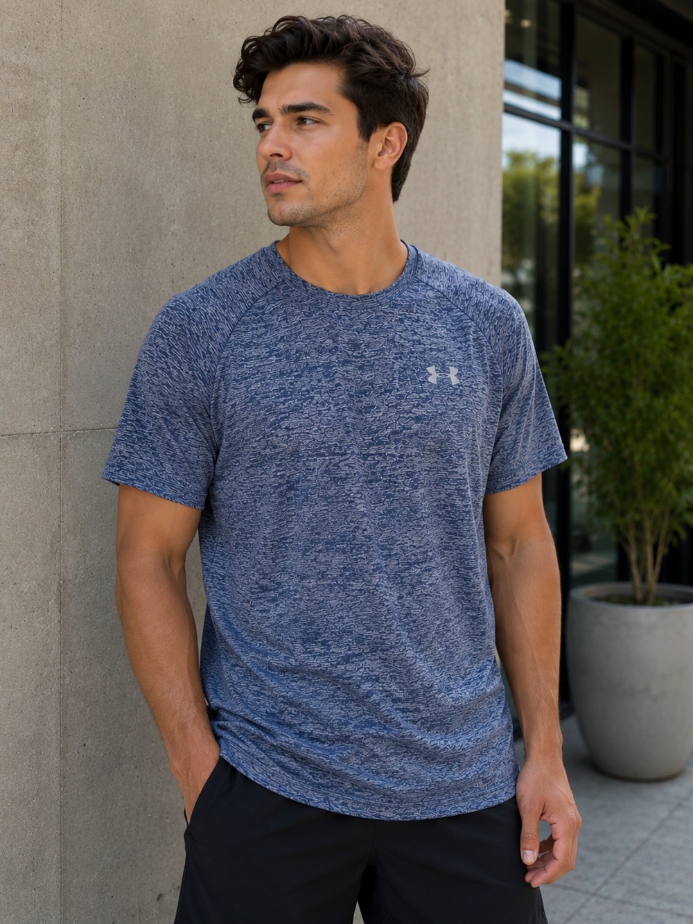 Under Armour Tech Tee Men’s XL NWT Blue Heather Loose Fit Performance Shirt